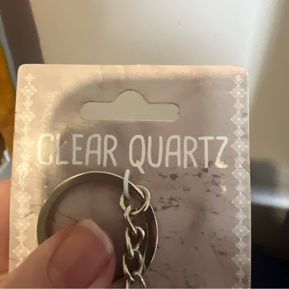 Red Aventurine And Clear Quartz Keychains Lot Of 2 - Picture 7 of 8